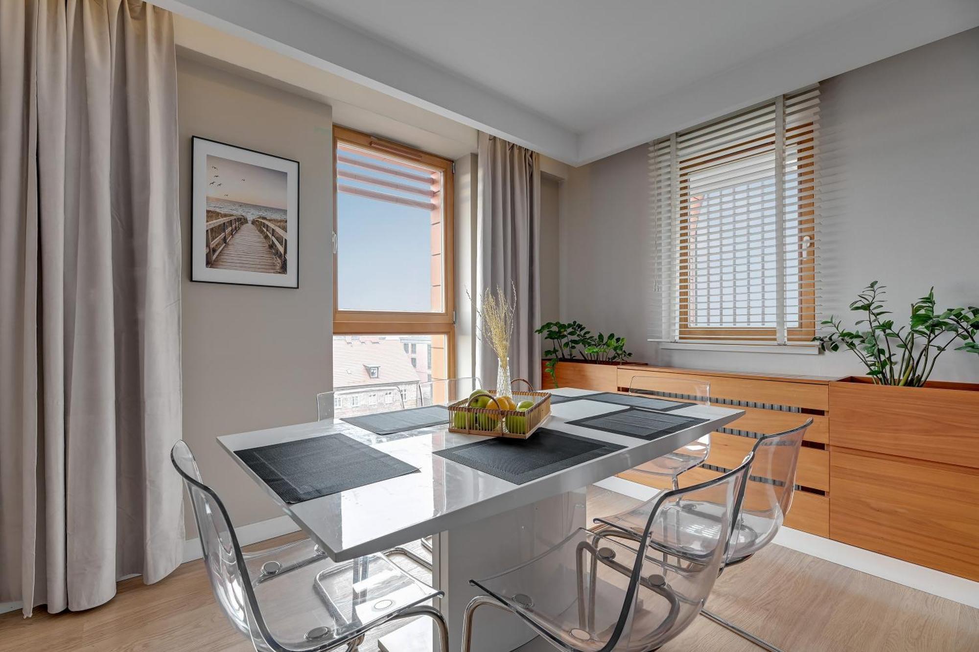 Aura - Riverside & Parking By Downtown Apartments 格但斯克 客房 照片