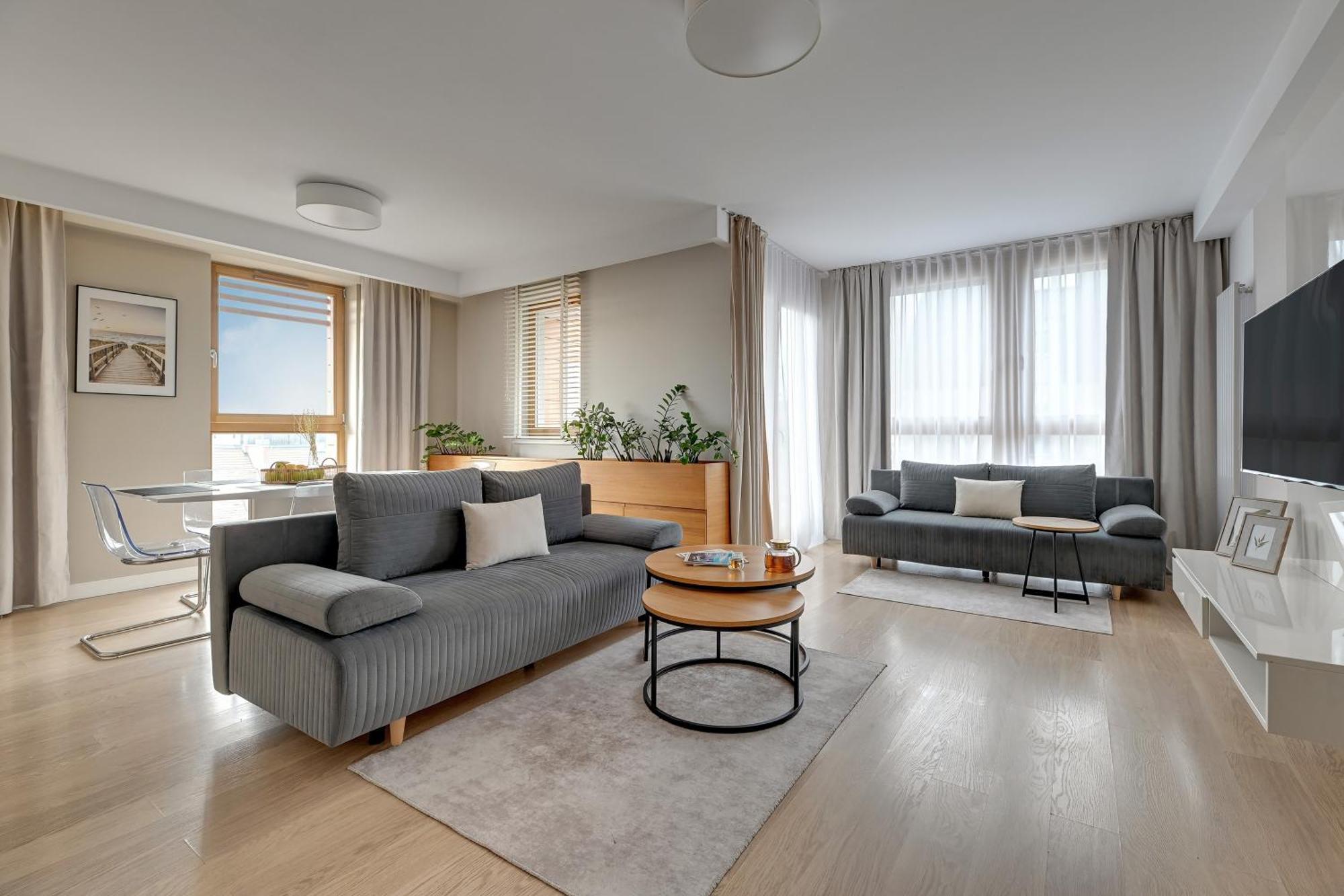 Aura - Riverside & Parking By Downtown Apartments 格但斯克 外观 照片